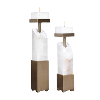 Uttermost Accessories Ebena Candleholders, S/2 House of Isabella UK