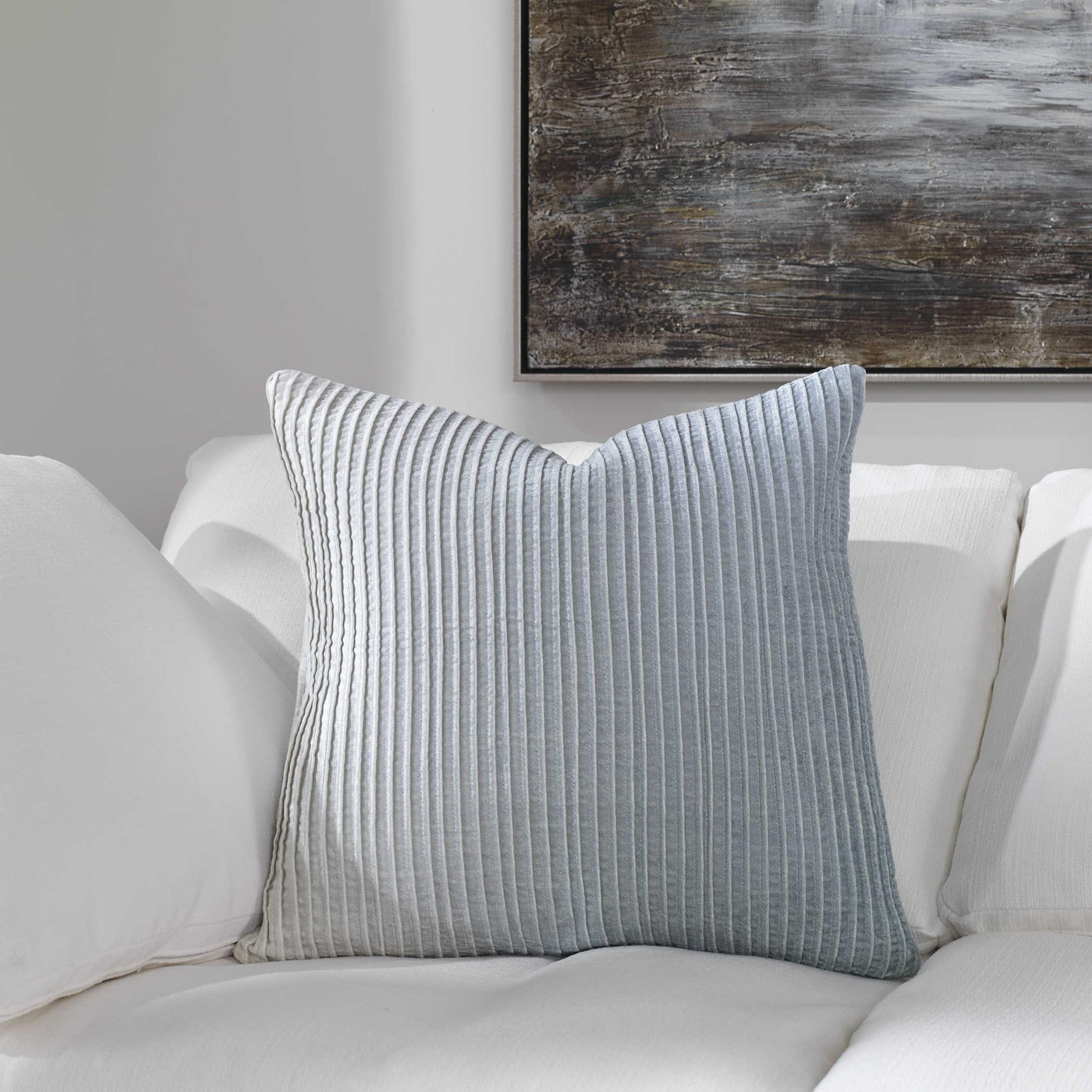 Uttermost Accessories Fade out Velvet Cushion - Blue House of Isabella UK