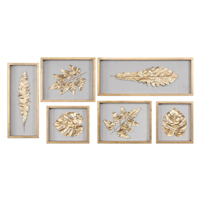Uttermost Accessories Golden Leaves Shadow Box Set/6 House of Isabella UK