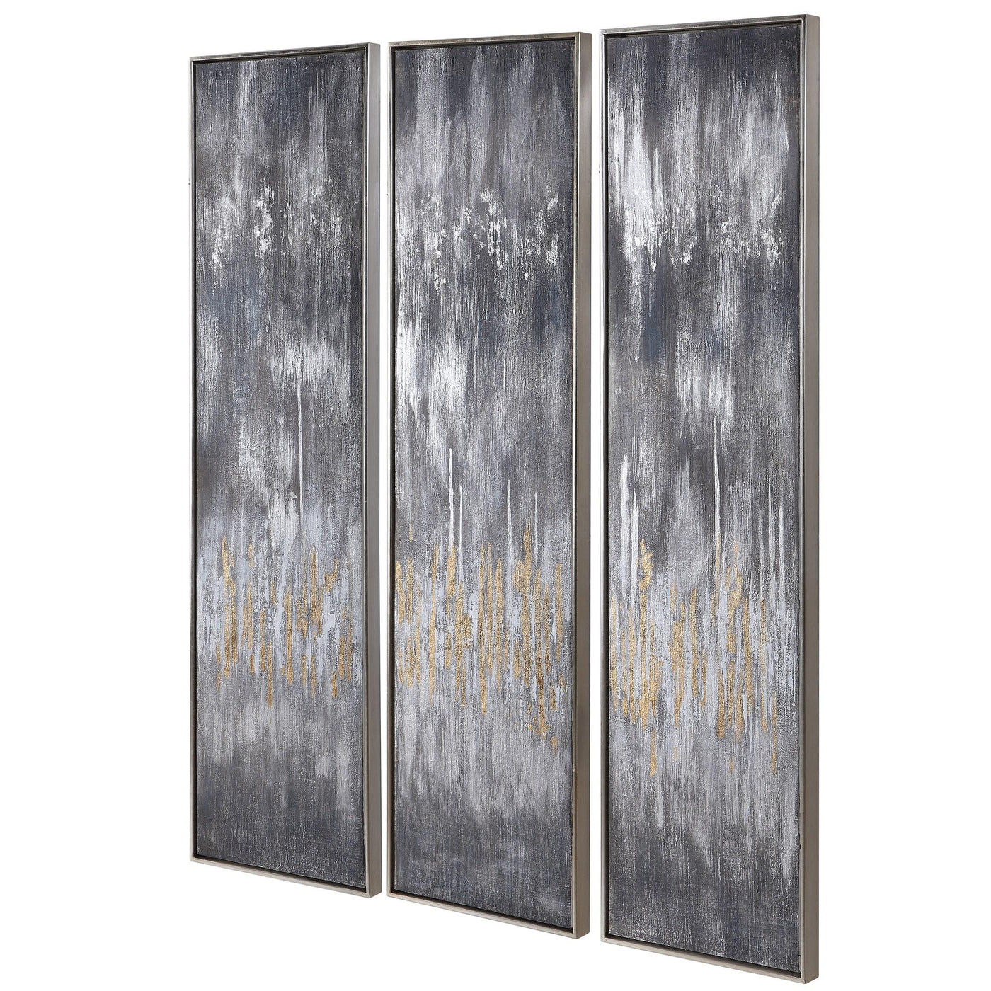Uttermost Accessories Gray Showers Hand Painted Canvases, Set/3 House of Isabella UK