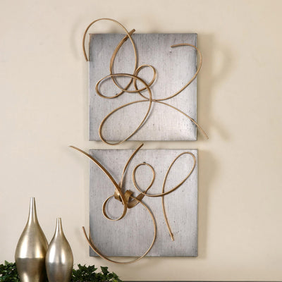 Uttermost Accessories Harmony Metal Wall Art, S/2 House of Isabella UK