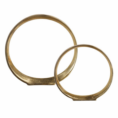 Uttermost Accessories Jimena Gold Ring Sculptures Set/2 House of Isabella UK