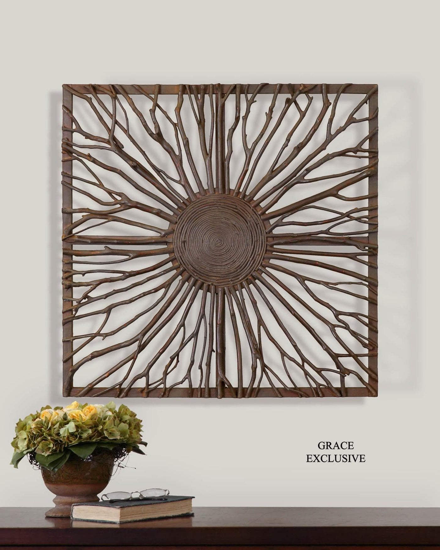 Uttermost Accessories Josiah Square Wooden Wall Art House of Isabella UK