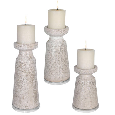 Uttermost Accessories Kyan Ceramic Candleholders, S/3 House of Isabella UK