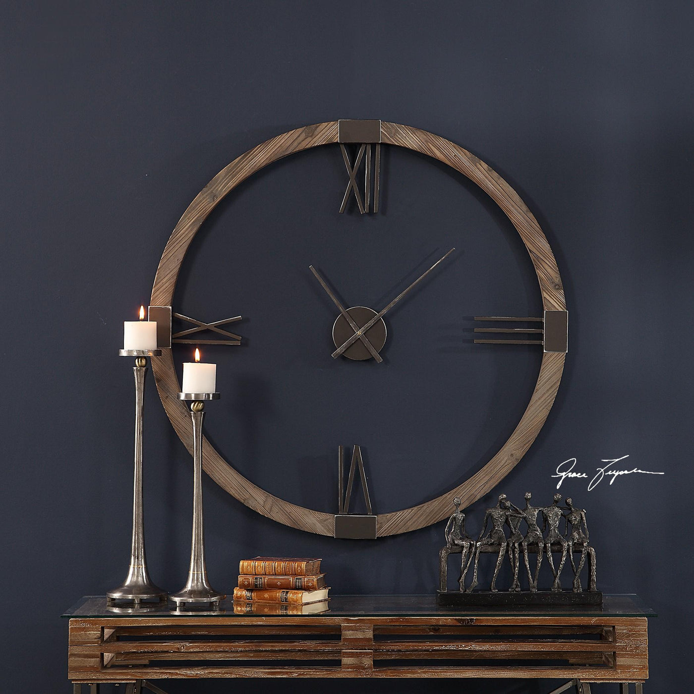 Uttermost Accessories Marcelo Modern Wall Clock House of Isabella UK