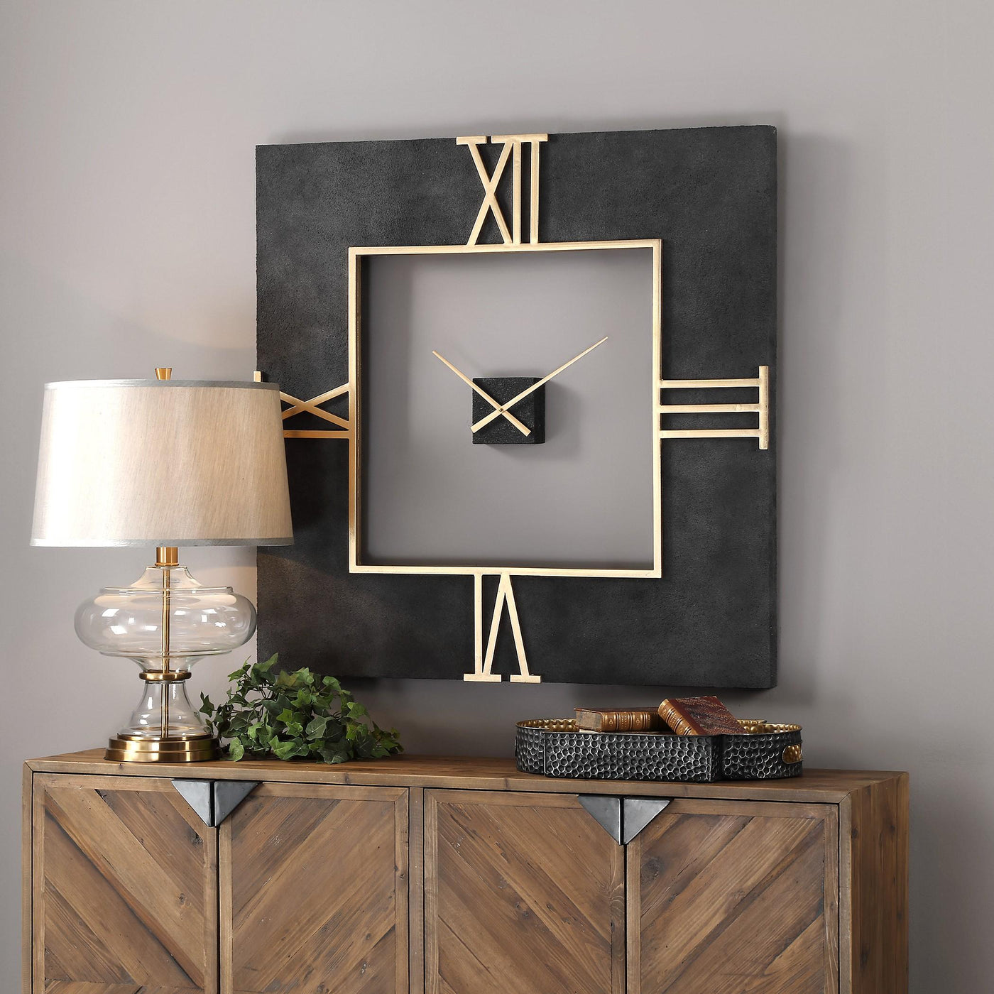 Uttermost Accessories Mudita Square Wall Clock House of Isabella UK