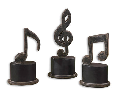 Uttermost Accessories Music Notes Metal Figurines, Set/3 House of Isabella UK
