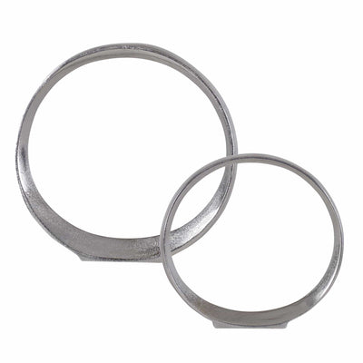 Uttermost Accessories Orbits Nickel Ring Sculptures, S/2 House of Isabella UK