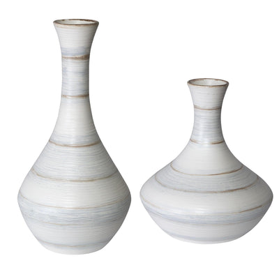 Uttermost Accessories Potter Fluted Striped Vases, S/2 House of Isabella UK