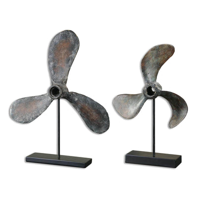 Uttermost Accessories Propellers Rust Sculptures, S/2 House of Isabella UK