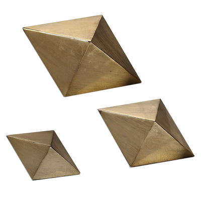Uttermost Accessories Rhombus Champagne Accents, S/3 House of Isabella UK