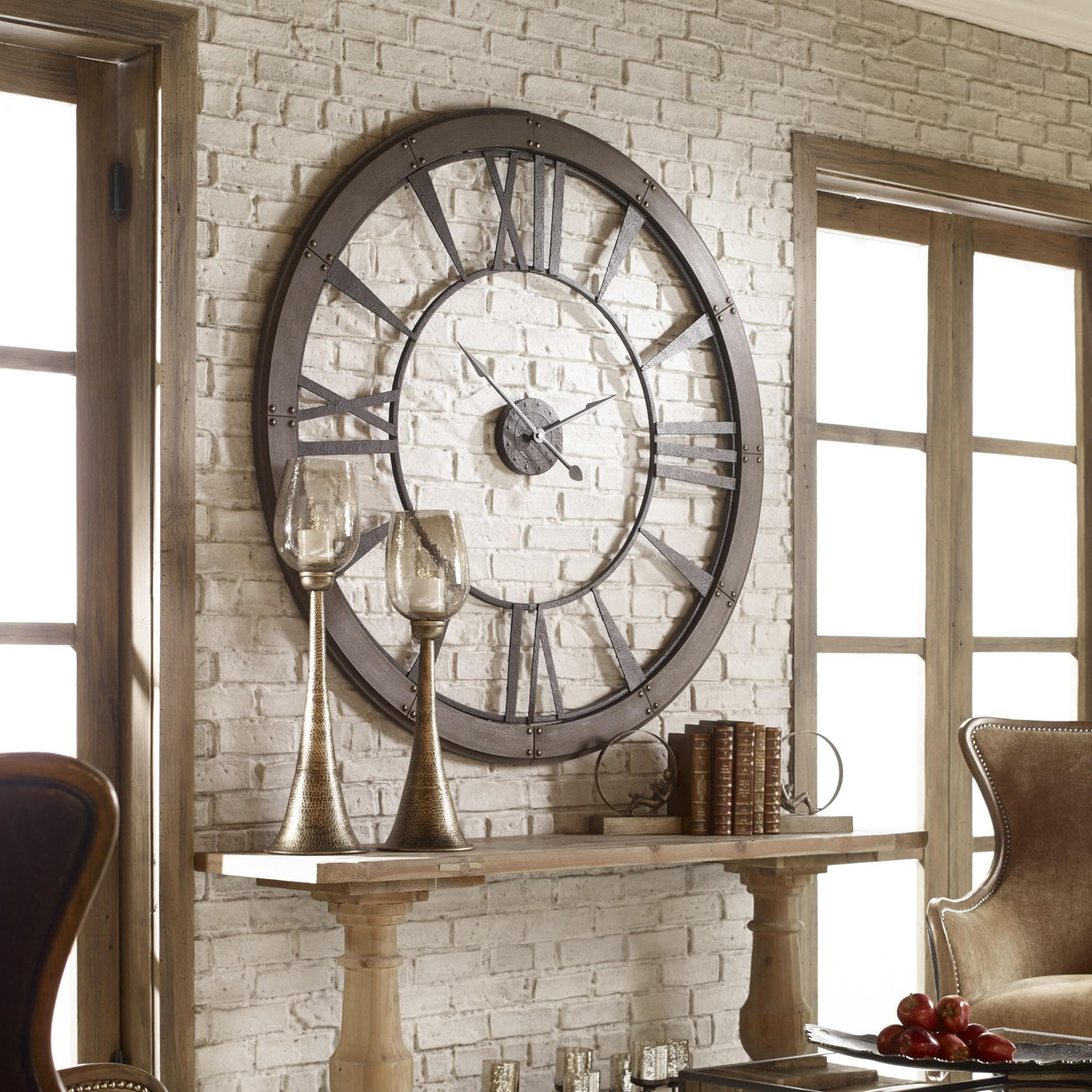 Uttermost Accessories Ronan Wall Clock, Large House of Isabella UK