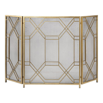 Uttermost Accessories Rosen Gold Fireplace Screen House of Isabella UK