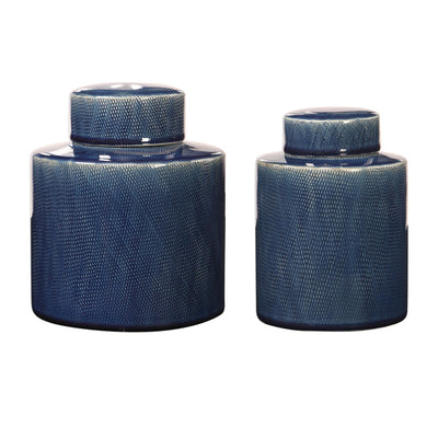Uttermost Accessories Saniya Blue Containers, S/2 House of Isabella UK