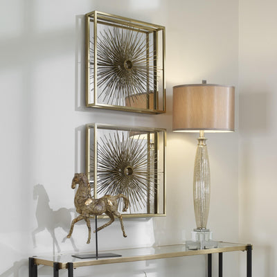 Uttermost Accessories Starlight Mirrored Brass Wall Decor House of Isabella UK