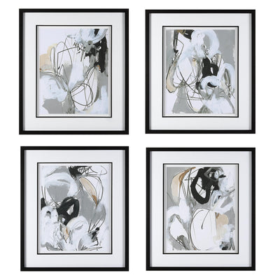 Uttermost Accessories Tangled Threads Abstract Framed Prints, S/4 House of Isabella UK