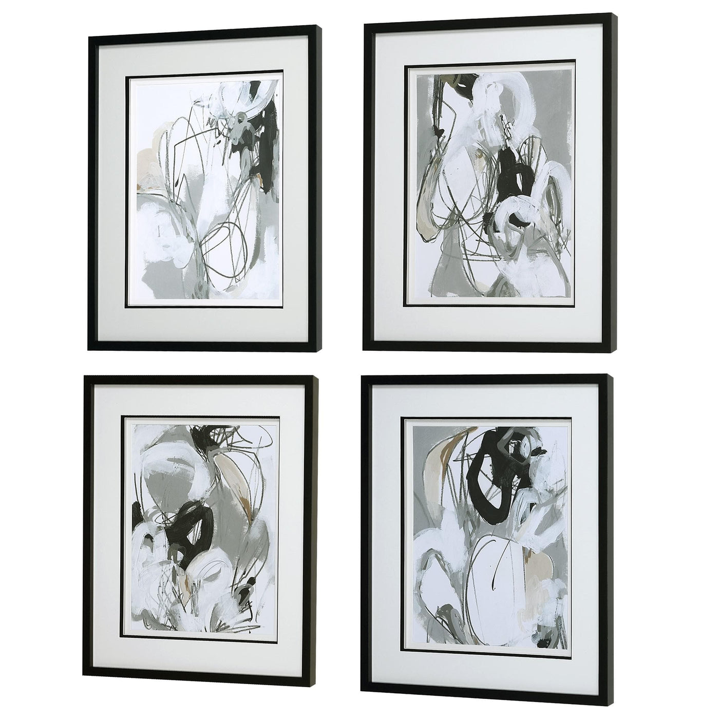 Uttermost Accessories Tangled Threads Abstract Framed Prints, S/4 House of Isabella UK