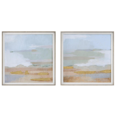 Uttermost Accessories Uttermost Abstract Coastline Framed Prints, S/2 House of Isabella UK