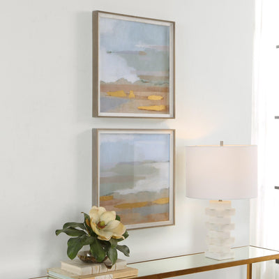 Uttermost Accessories Uttermost Abstract Coastline Framed Prints, S/2 House of Isabella UK