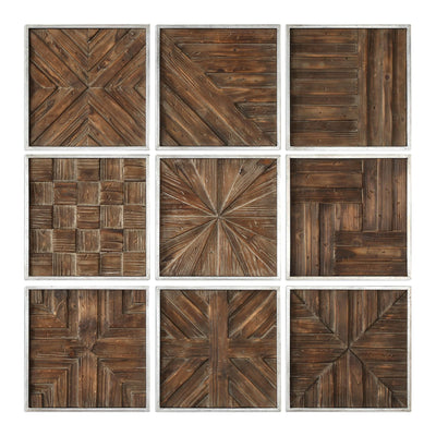 Uttermost Accessories Uttermost Bryndle Rustic Wooden Squares S/9 House of Isabella UK