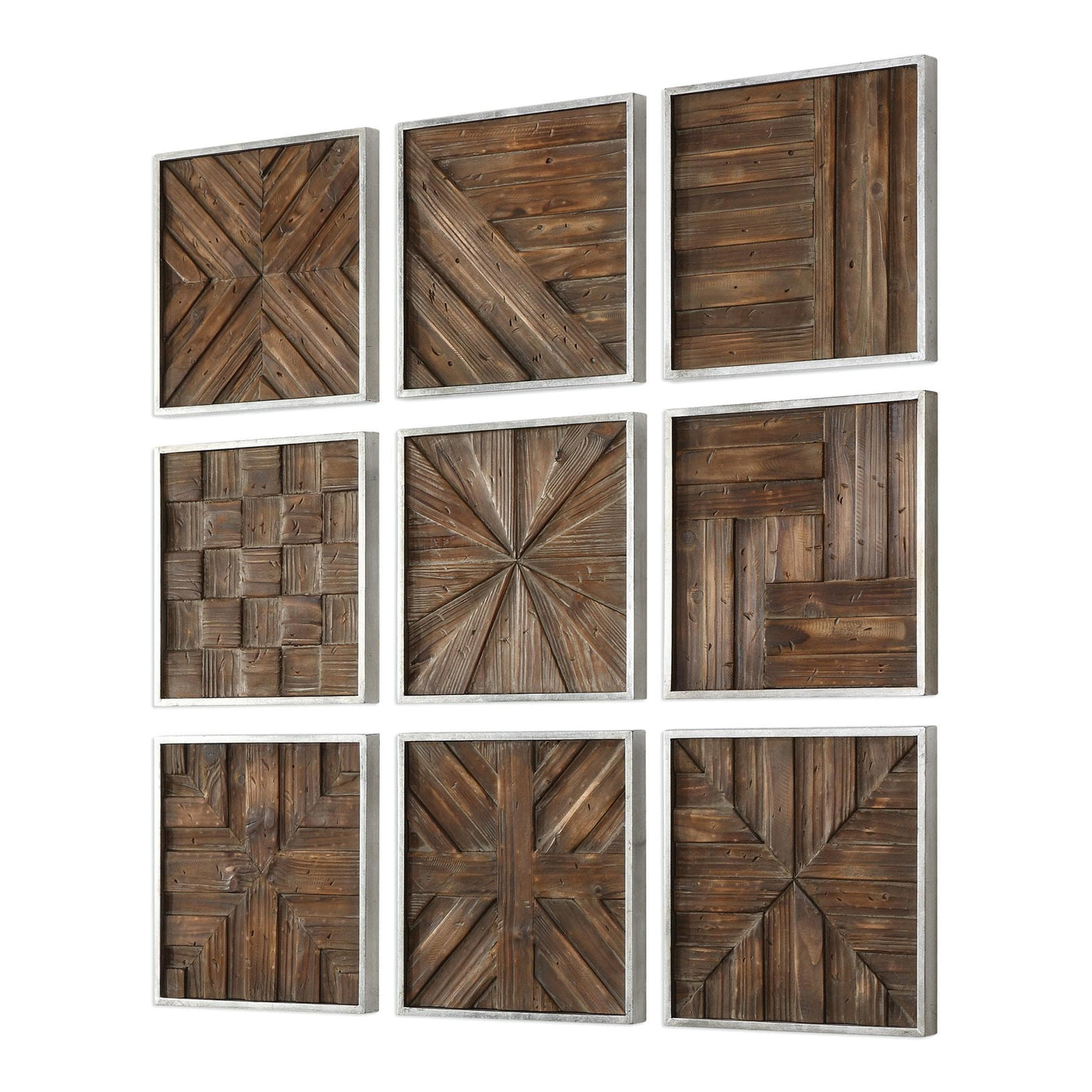 Uttermost Accessories Uttermost Bryndle Rustic Wooden Squares S/9 House of Isabella UK