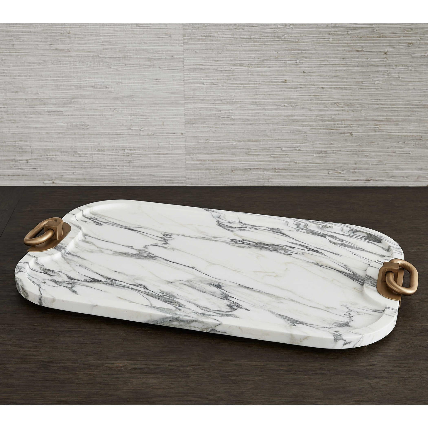 Uttermost Accessories Uttermost Hippodrome Tray - Arabescato Marble House of Isabella UK