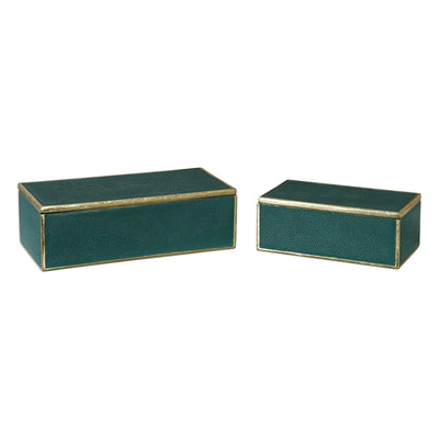 Uttermost Accessories Uttermost Karis Emerald Green Boxes S/2 House of Isabella UK