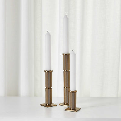 Uttermost Accessories Uttermost Knurled Taper Candleholders, S/3 House of Isabella UK