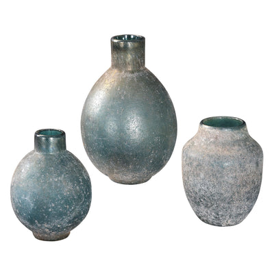 Uttermost Accessories Uttermost Mercede Weathered Blue-green Vases S/3 House of Isabella UK
