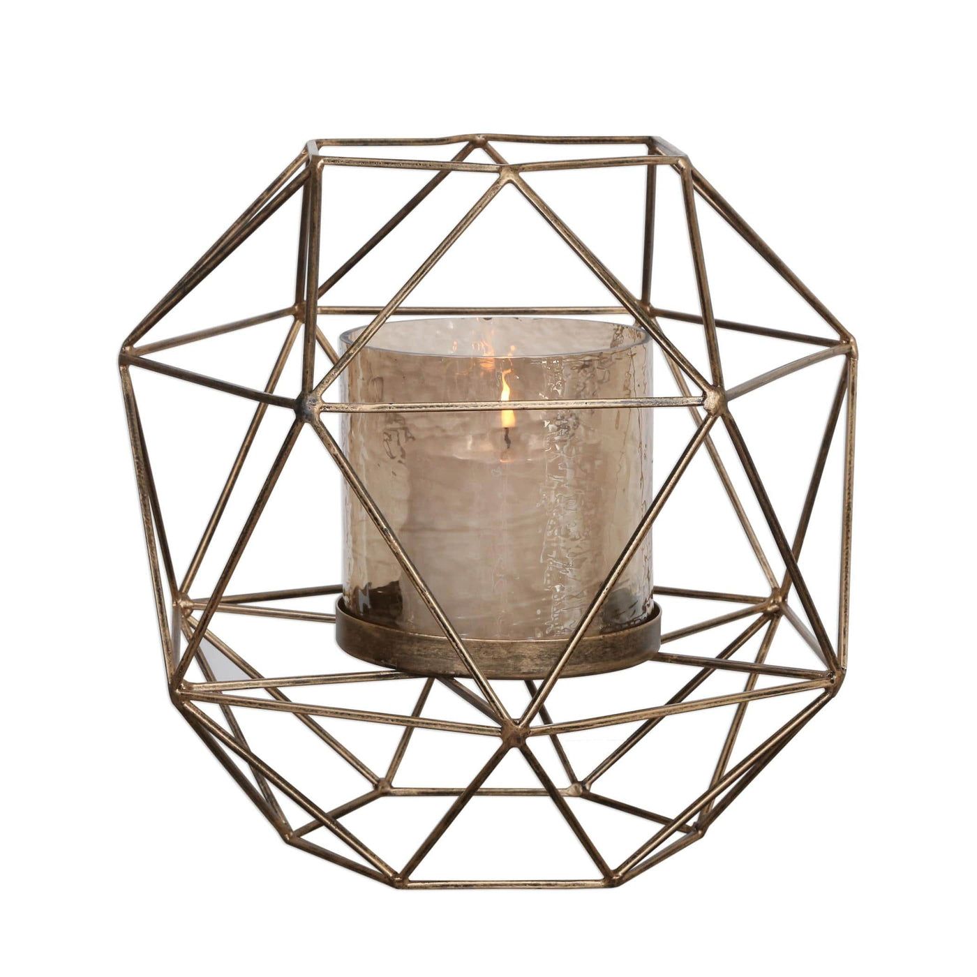 Uttermost Accessories Uttermost Myah Geometric Gold Candleholder House of Isabella UK