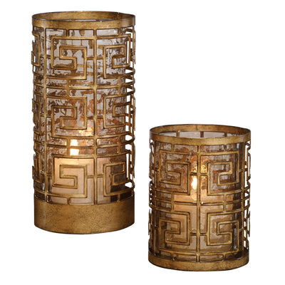 Uttermost Accessories Uttermost Ruhi Hurricane Candleholders, S/2 House of Isabella UK
