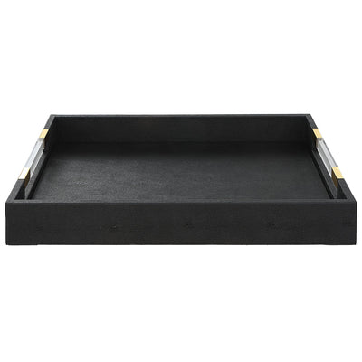 Uttermost Accessories Wessex Black Shagreen Tray House of Isabella UK