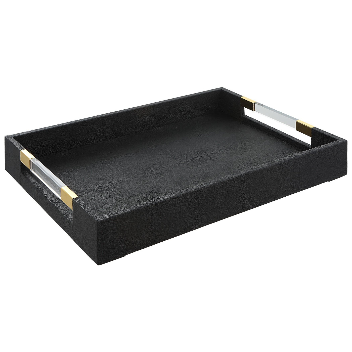 Uttermost Accessories Wessex Black Shagreen Tray House of Isabella UK
