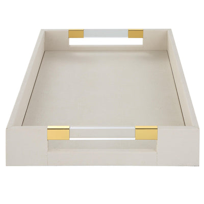 Uttermost Accessories Wessex White Shagreen Tray House of Isabella UK