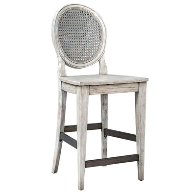 Uttermost Dining Clarion Aged White Counter Stool House of Isabella UK