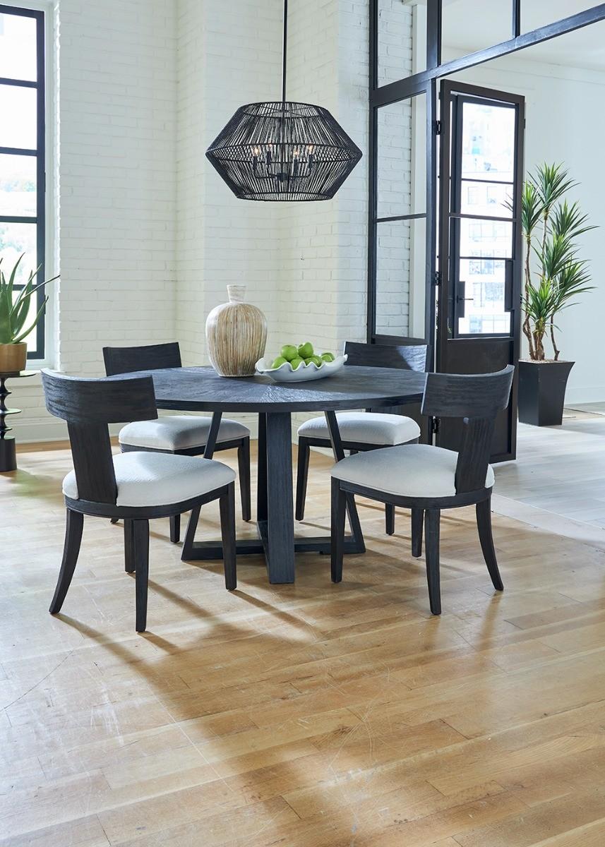 Uttermost Dining Uttermost Gidran Round Black Dining Table House of Isabella UK