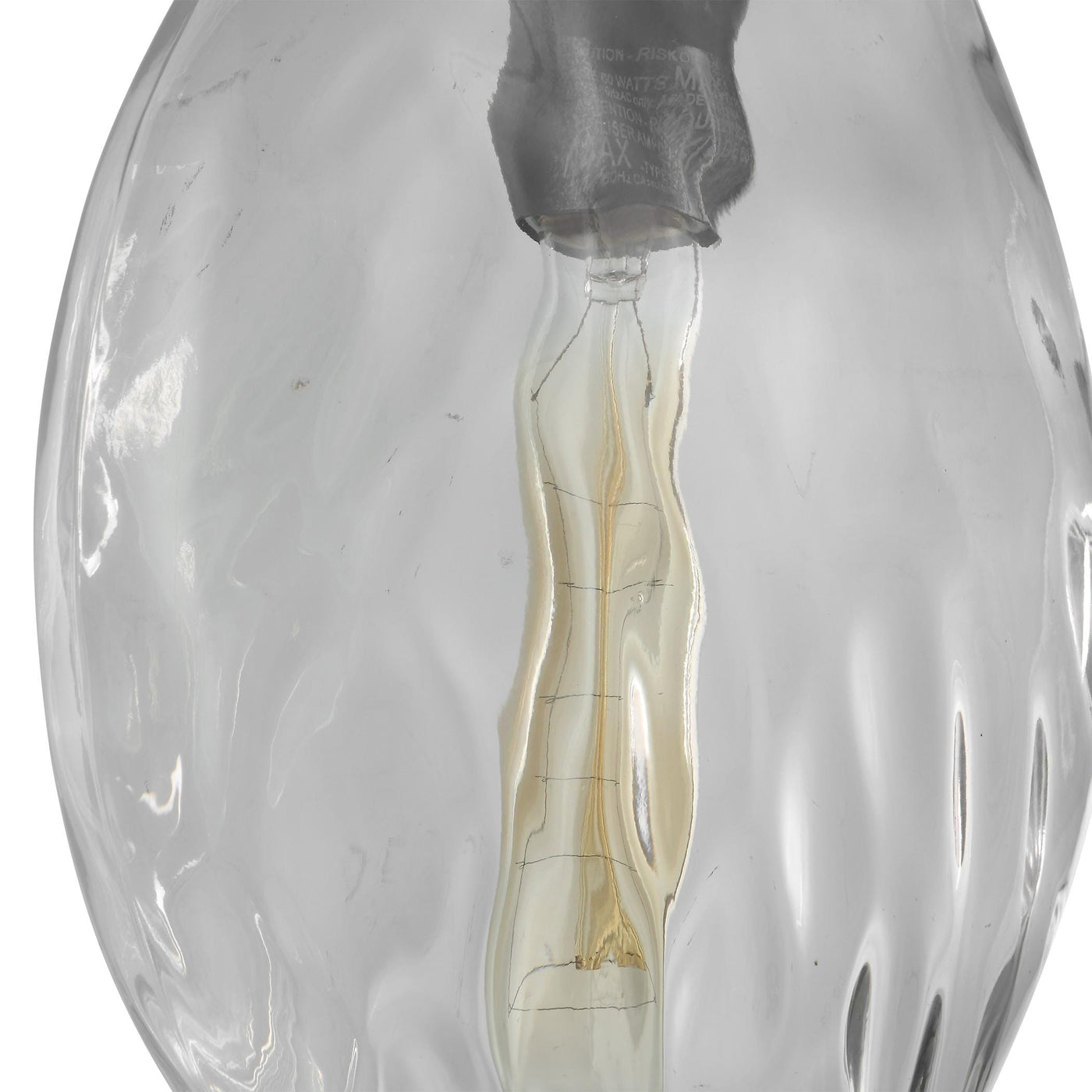 Uttermost Lighting Campester 1 Light Watered Glass Mini Pendant House of Isabella UK