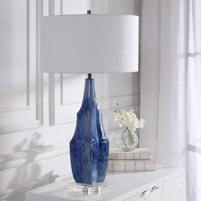 Uttermost Lighting Everard Blue Table Lamp House of Isabella UK