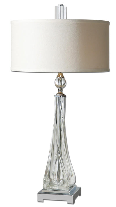 Uttermost Lighting Grancona Twisted Glass Table Lamp House of Isabella UK