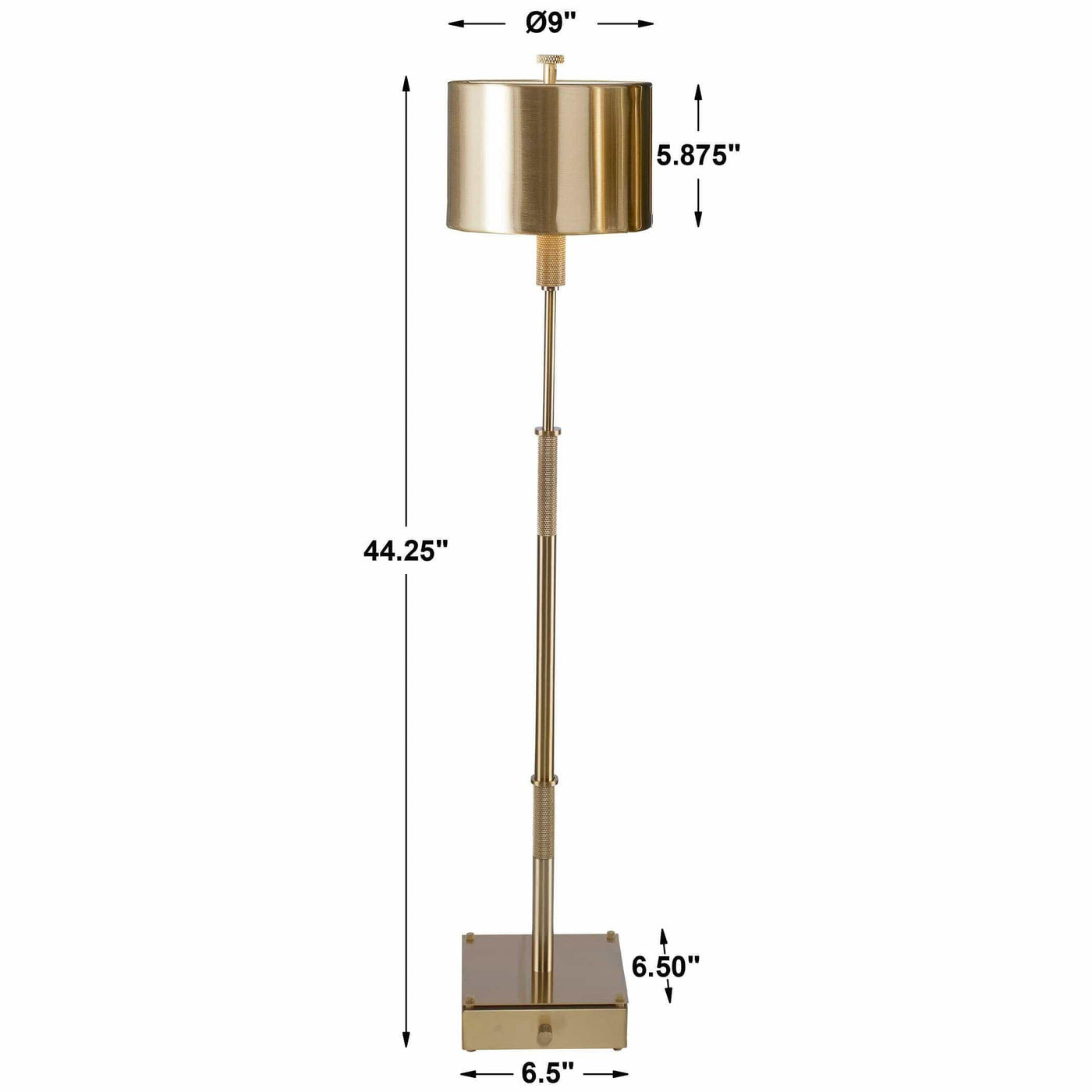 Uttermost Lighting Knurl Buffet Lamp - Brass House of Isabella UK