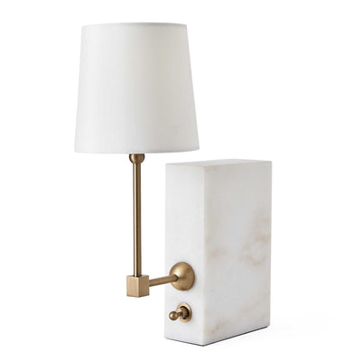 Uttermost Lighting on a Shelf Mini Lamp - White Marble/brass House of Isabella UK
