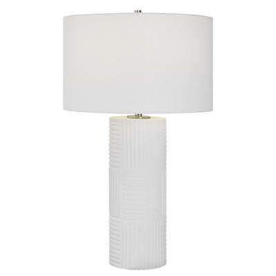 Uttermost Lighting Patchwork White Table Lamp House of Isabella UK