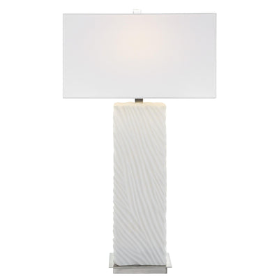 Uttermost Lighting Pillar White Marble Table Lamp House of Isabella UK