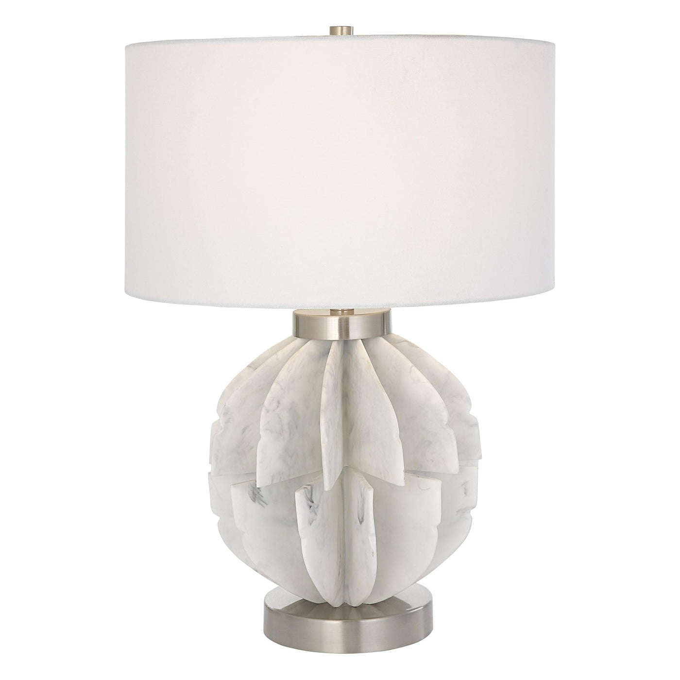 Uttermost Lighting Repetition White Marble Table Lamp House of Isabella UK