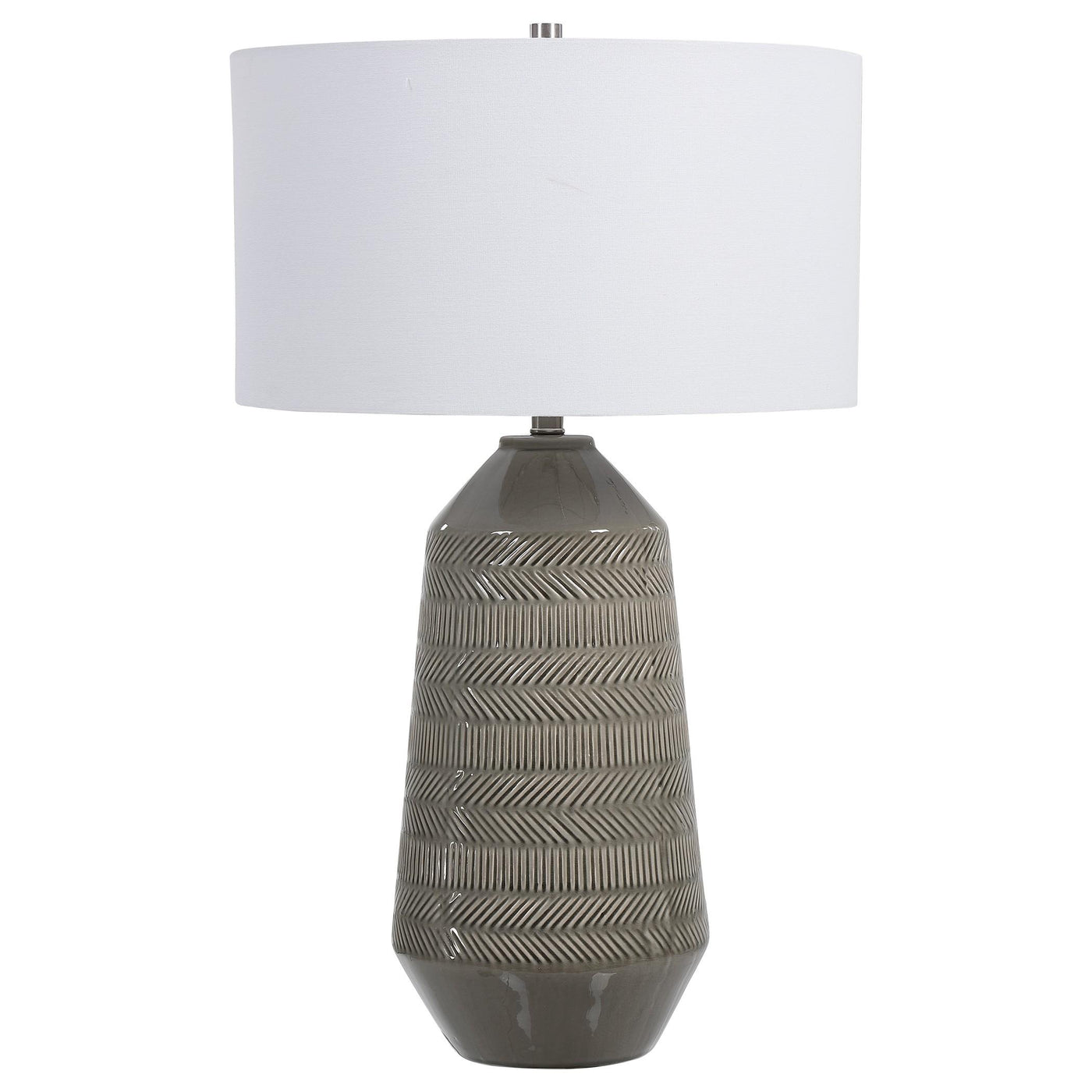 Uttermost Lighting Rewind Gray Table Lamp House of Isabella UK