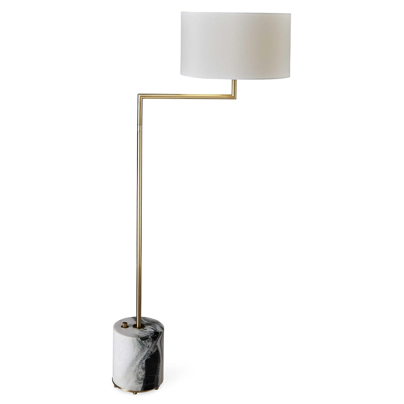 Uttermost Lighting Uttermost Pivot Floor Lamp - Panda Marble/brass House of Isabella UK
