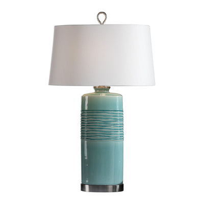 Uttermost Lighting Uttermost Rila Distressed Teal Table Lamp House of Isabella UK