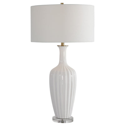 Uttermost Lighting Uttermost Strauss White Ceramic Table Lamp House of Isabella UK