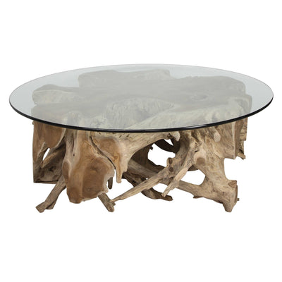 Uttermost Living Center Root Coffee Table - Round 117cm Glass House of Isabella UK