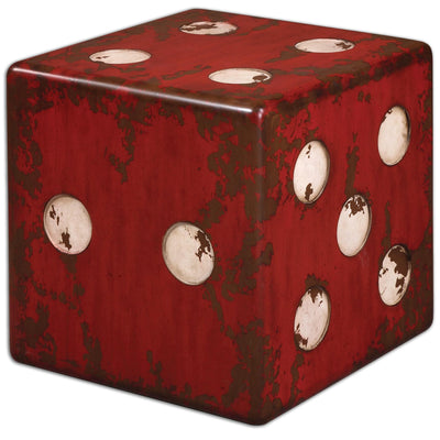 Uttermost Living Dice Red Accent Table House of Isabella UK